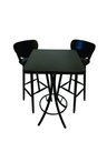 Ver imagem 1 de Mesa Quadrada com 2 Banquetas para Varanda Pequena Preto