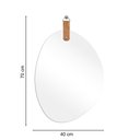 Ver imagem 5 de Espelho Decorativo Life Alça Corino Rajado 60x45cm Orgânico
