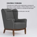 Ver imagem 7 de Poltrona para Sala de Estar Base em Madeira Milena Preto Chumbo