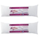 Ver imagem 2 de Kit 2 Travesseiro de Corpo com Fronha Antialérgico Fibra Siliconada Extra Macio 130x40cm - Bf Colchõ