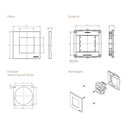 Ver imagem 2 de Placa para Móveis 80x80 com Tomada Usb-c 2a 10w e Tomada 2p+t 20a Margirius Sleek Cinza