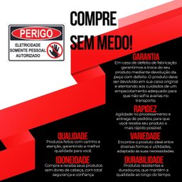 Placa de Sinalização Elétrica Somente Pessoal Autorizado em Alúminio - 6