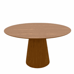 Mesa de Jantar Cone Redonda 160 Cm Tampo Freijó Base Freijó Freijó Personal Art Design - 1