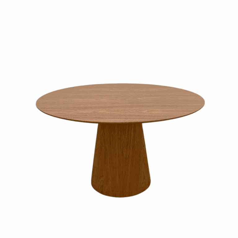 Mesa de Jantar Cone Redonda 160 Cm Tampo Freijó Base Freijó Freijó Personal Art Design