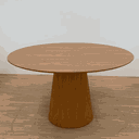 Ver imagem 2 de Mesa de Jantar Cone Redonda 160 Cm Tampo Freijó Base Freijó Freijó Personal Art Design