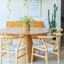 Ver imagem 4 de Mesa de Jantar Cone Redonda 160 Cm Tampo Freijó Base Freijó Freijó Personal Art Design