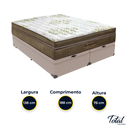 Ver imagem 3 de Cama Box Baú Bipartido Casal Bege e Colchão Gold Ultragel Molas Ensacadas Ortobom