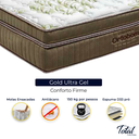 Ver imagem 2 de Cama Box Baú Bipartido Casal Bege e Colchão Gold Ultragel Molas Ensacadas Ortobom