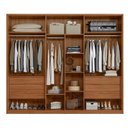 Ver imagem 3 de Guarda Roupa Casal Atrice 6 Portas + 2 Espelhos - Demobile:nogueira Touch/nude Prime Tx