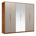 Ver imagem 2 de Guarda Roupa Casal Atrice 6 Portas + 2 Espelhos - Demobile:nogueira Touch/nude Prime Tx