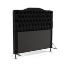 Ver imagem 2 de Kit Cabeceira Decorativa Para Cama Box Pollux e Calçadeira Sagitarius 160 Para Cama Queen Sued Preto