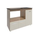 Ver imagem 1 de Balcão Armário Gabinete de Cozinha para Fogão Cooktop 5 Bocas e Forno 3 Portas Alana Mobília