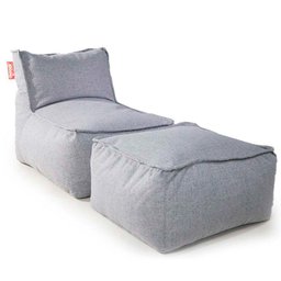 Poltrona Mary com Apoio de Pés, Puff Super Confortável e Leve sem Estrutura de Madeira - 1