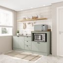 Ver imagem 1 de Cozinha com Rodapé 115,5cm x 200cm Rubi Yescasa Verde/Oliva