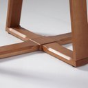 Ver imagem 6 de Mesa de Jantar Caroline Extensível Mel Vidro Off 4 a 6 Lugares Pés em Madeira Maciça