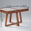 Ver imagem 3 de Mesa Caroline 1,20 - Mel - Vd Off