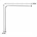 Ver imagem 2 de Alça Barra Suporte Apoio Banheiro Vaso 90° L 70x70 Cm Único