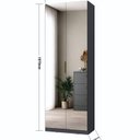 Ver imagem 4 de Sapateira Sublime 2 Portas com Espelho 100% MDF Cinza/Grafitto