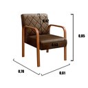 Ver imagem 3 de Kit 2 Poltronas Cadeira Decorativa Sala, Recepção Lara Marrom