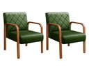 Ver imagem 2 de Kit 2 Poltronas Cadeira Decorativa Sala, Recepção Lara Verde