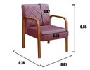 Ver imagem 3 de Kit 2 Poltronas Cadeira Decorativa Sala, Recepção Lara Roxo