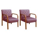 Ver imagem 2 de Kit 2 Poltronas Cadeira Decorativa Sala, Recepção Lara Roxo