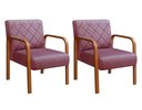 Ver imagem 2 de Kit 2 Poltronas Cadeira Decorativa Sala, Recepção Lara Roxo