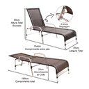 Ver imagem 3 de Kit 2 Cadeiras Espreguiçadeiras Catar e Mesa Garden Confortável para Piscina Trama