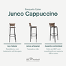 Kit 2 Banquetas 80cm para Balcão Ilha Bancada Área Gourmet Encosto em Junco Banco Itagold - 3