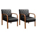 Ver imagem 2 de Kit 2 Poltronas Cadeira Decorativa Sala, Recepção Lara Preto