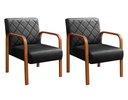 Ver imagem 2 de Kit 2 Poltronas Cadeira Decorativa Sala, Recepção Lara Preto