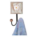 Ver imagem 2 de Kit Banheiro 5 Peças Artesanal Rústico Flor de Madeira 3d Anúncio com Variação Cor Branco