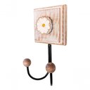 Ver imagem 4 de Kit Banheiro 5 Peças Artesanal Rústico Flor de Madeira 3d Anúncio com Variação Cor Branco