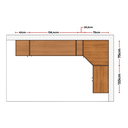 Ver imagem 4 de Guarda-Roupa Modular Solteiro 6 Portas 2 Gavetas Gênova Plus Ipê Wood/Grafite
