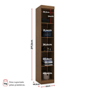 Ver imagem 7 de Guarda-Roupa Modular Solteiro 6 Portas 2 Gavetas Gênova Plus Ipê Wood/Grafite