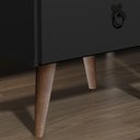 Ver imagem 4 de Mesa Madri Ii Gavetas / Retrô / Pés de Madeira