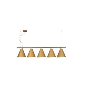 Pendente Usina 16251/130 Varanda Trilho Dourado 240x1300x260mm E-27