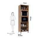 Ver imagem 2 de Paneleiro 70 Cm Duplo Nicho 2 Portas de Abrir 1 Porta Basculante 1 Prateleira Lari Luciane Móveis