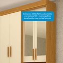 Ver imagem 7 de Guarda-roupa Solteiro 119cm 4 Portas 3 Gavetas Capelinha com Espelho 100% Mdf Débora Espresso Móveis