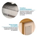 Ver imagem 5 de Guarda-Roupa Solteiro 4 Portas 3 Gavetas Capelinha com Espelho 100% MDF 119cm Nerina Espresso Móveis Off White/Cinamomo