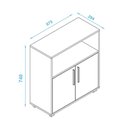 Ver imagem 4 de Armário Multiuso 2 Portas Branco - Pnr Móveis