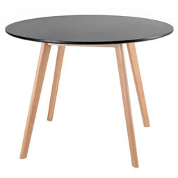Conjunto Mesa Jantar Leda 90 cm + 4 Cadeiras Leda Saarinen Preta - 4