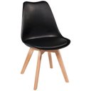 Ver imagem 3 de Conjunto Mesa Jantar Leda 90 cm + 4 Cadeiras Leda Saarinen Preta
