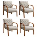 Ver imagem 2 de Kit 4 Poltronas Cadeira Decorativa Sala, Recepção Lara