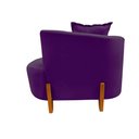 Ver imagem 6 de Namoradeira Sofá Feijão Luna 100cm Orgânica Veludo Roxo