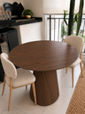 Ver imagem 1 de Mesa de Jantar Redonda 90cm - MDF Tabaco