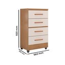 Ver imagem 3 de Cômoda para Quarto 4 Gavetas com Pés Lite