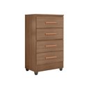 Ver imagem 2 de Cômoda para Quarto 4 Gavetas Lite Marrom/Carvalho Oak