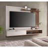 Rack com Painel Suspenso Tocantins 180 cm para TV de até 60 - Off White/Nogueira - 1
