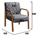 Ver imagem 3 de Kit 4 Poltronas Cadeira Decorativa Sala, Recepção Lara Cinza